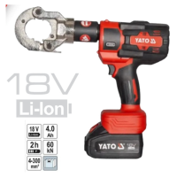 კაბელის ბუნიკის საპრესი 18V 2X4 Ah YATO YT-21731