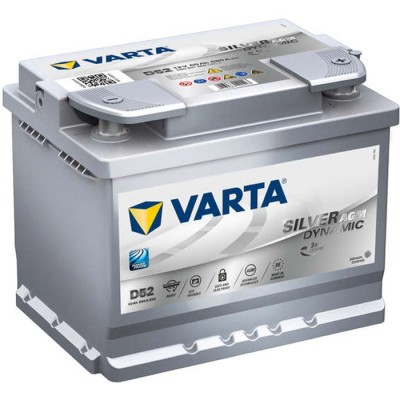 აკუმულატორი VARTA SIL AGM D52 60 ა*ს R+