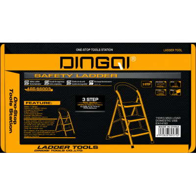 3 საფეხურიანი კიბე DINGQI 86003 (150 კგ) 3 საფეხურიანი კიბე DINGQI 86003 (150 კგ)