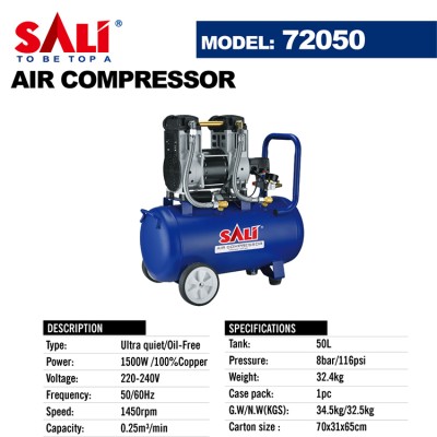 კომპრესორი უხმო/ზეთის გარეშე SALI 72050 (1500 W) 