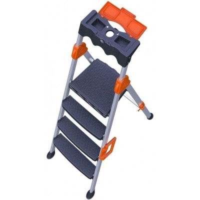 ალუმინის კიბე MENSA PLUS 3+1 METAL STEP LADDER (8682930740342)