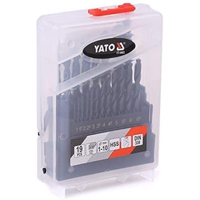 Yato YT-4462 – 19 ცალი კომპლექტი ტრიალი საბურღი