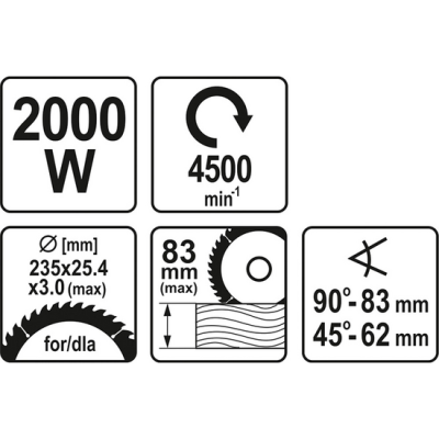 ცირკული ხერხი YATO YT82153 (2000 W)