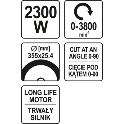 მეტალის საჭრელი ხერხი YATO YT82180 (2300 W)