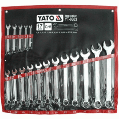 ქანჩის გასაღების ნაკრები YATO YT0363 (17 PCS)