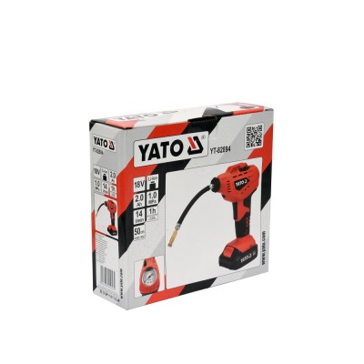 (18V-14ლ/წთ) ჰაერის კომპრესორი (ნასოსი) აკუმულატორით YATO YT-82894