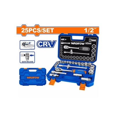 ქანჩის გასაღებების 25 ც-იანი ნაკრები (WST2D25) WADFOW ქანჩის გასაღებების 25 ც-იანი ნაკრები (WST2D25) WADFOW