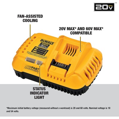 DEWALT FLEXVOLT 20V MAX* დამტენი, სწრაფი დამუხტვა (DCB118)