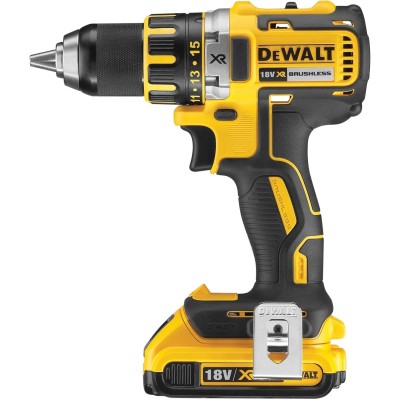 DEWALT DCD790M3-QW 18 ვოლტი / 4 ა უნახშირო საბურღი, 3 x 4Ah, 18 V, შავი/ყვითელი