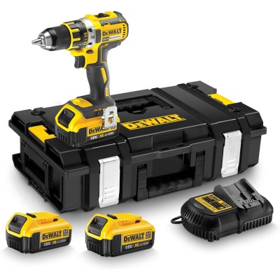 DEWALT DCD790M3-QW 18 ვოლტი / 4 ა უნახშირო საბურღი, 3 x 4Ah, 18 V, შავი/ყვითელი