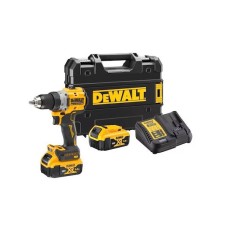 DEWALT- XR 18V ​​ხრახნდამჭერი 2-სიჩქარიანი კომპაქტური ხრახნიანი 2 5 AH აკუმულატორით, დამტენით და ქეისით