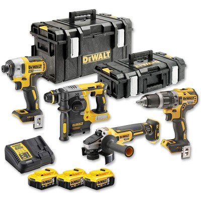 DeWALT DCK422P3-QW ბატარეის კომბინირებული პაკეტი (4 ცალი) ), 18 ვოლტი, 18 ვ, შავი/ყვითელი