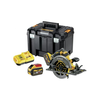 DEWALT DCS579X2-QW 54V XR FLEXVOLT 190 მმ წრიული ხერხი  - 2X 9.0AH ბატარეები და დამტენი