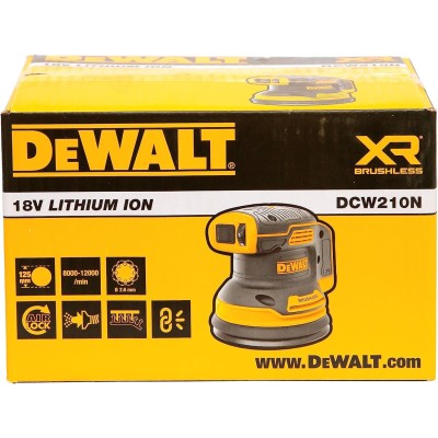 DEWALT DCW210N-XJ უსადენო სახეხი 18V XR ნახშირის  გარეშე 125მმ შ