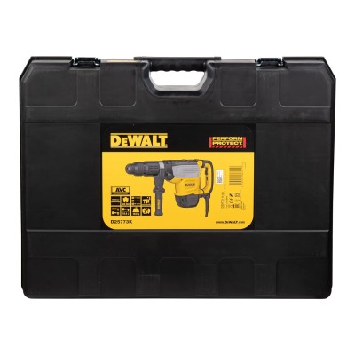 DEWALT D25773K 1700 ვატი 52 მმ 10 კგ SDS-Max 2 რეჟიმი კომბინირებული ჩაქუჩი ბრუნვის საწინააღმდეგო სისტემით