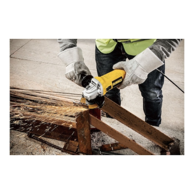 DEWALT ელექტრო კუთხსახეხი ბარგალკა დისკი 125მმ სიმძლავრე 950 ვტ-DWE4117-QS DEWALT ელექტრო კუთხსახეხი ბარგალკა დისკი 125მმ სიმძლავრე 950 ვტ-DWE4117-QS