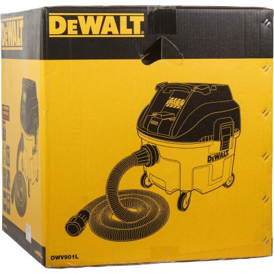 DEWALT DWV901L-QS -მტვერსასრუტი 30 ლიტრი კლასი L ავტომატური ფილტრით