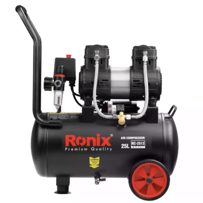 ჰაერის ჩუმი კომპრესორი Ronix RC-2512, 25ლ, 8 ბარი, 1.8HP