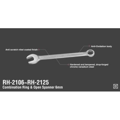 კომბინირებული ქანჩის გასაღებები Ronix RH-2110, 10 მმ