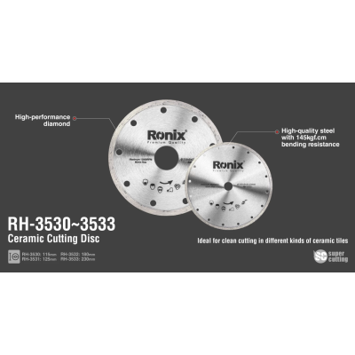 კერამიკული ფილის საჭრელი დისკი Ronix RH-3530, 115მმ