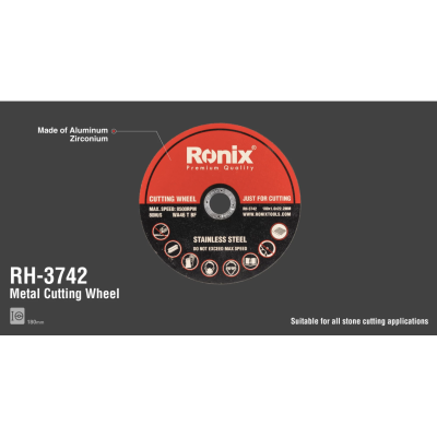 მეტალის საჭრელი დისკი Ronix RH-3742, 180მმ*1.6მმ მეტალის საჭრელი დისკი Ronix RH-3742, 180მმ*1.6მმ