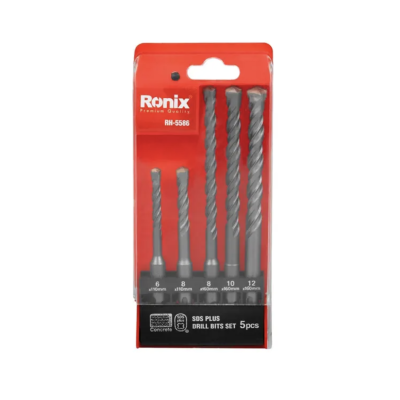 პერფორატორის ბურღების ნაკრები Ronix RH-5586, SDS-PLUS 5ც