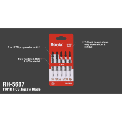 ბეწვა ხერხის პირები Ronix RH-5607, T110D, 5ც