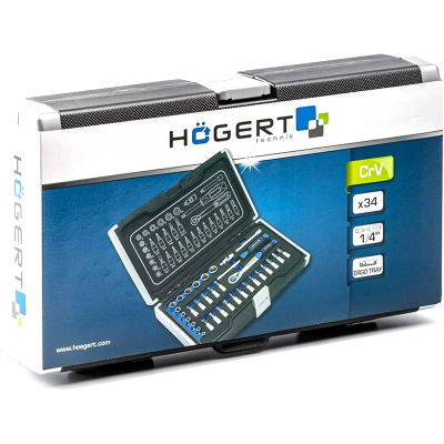 HT1R464 იარაღების ნაკრები Tool set   34 pcs Hoegert