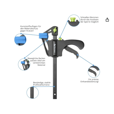 HT3B939 შემამჭიდროვებელი 600x63 მმ Ratchet bar clamp and spreader 600 x 63mm