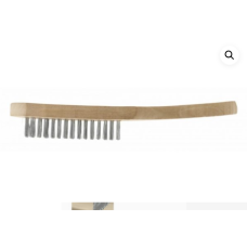  ჯაგრისი მავთულის ხის ტარით wire brush 6x15  (ფოლადის ფუნჯი) HT3B626 HÖGERT