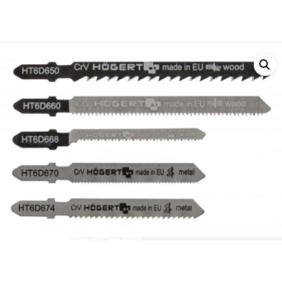 HT6D690 ბეწვახერხის პირები ხეზე 5 ცალი blades set, "5 in 1" mix, 5- piece blister (20/200)