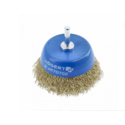 HT7D732 სახეხი დისკი 100 მმ თითბერის წნული 0.3 მმ Disc brush 100 mm, M14, brass wire 0.3 mm