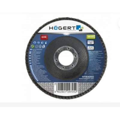 HT8D052 ზუმფარა სახეხი დისკი Flap disc depressed 125x22,4 G 60 HÖGERT