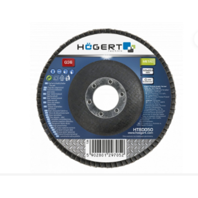 HT8D053 ზუმფარა სახეხი დისკი Flap disc depressed 125x22,4 G 80 HÖGERT