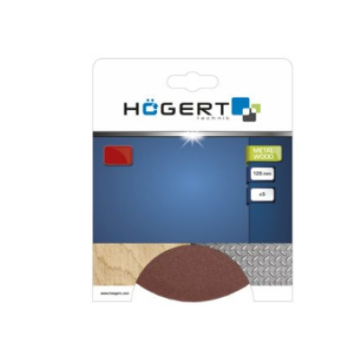 HT8D107 დისკი აბრაზიული 5 ცალი G180 Abrasive disc 5pcs 125MM G180 5pcs HÖGERT