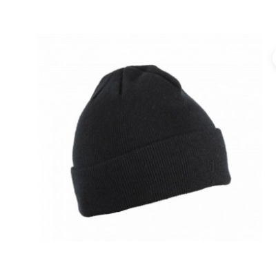 HT5K473 ნაქსოვი ქუდი თბილი შავი ENZ knitted cap black one size (57-61 cm)