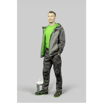 HT5K249-XL საწვიმარი ჟაკეტი HEINER rain jacket dark grey/green XL (54)