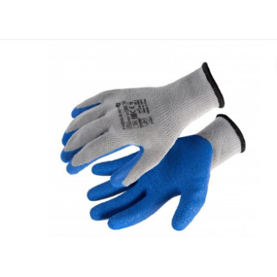 HT5K752-10 დამცავი ხელთათმანი 10 ზომა DILL latex-coated protective gloves grey/blue 10