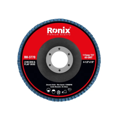 ცირკონის სახეხი დისკი ზუმფარა Ronix RH-3770, 115მმ P40