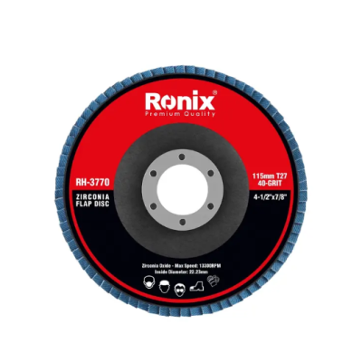 ცირკონის სახეხი დისკი ზუმფარა Ronix RH-3771, 115მმ P60