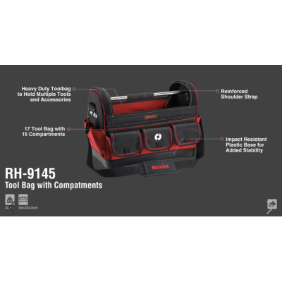 ინსტრუმენტების ჩანთა 15 განყოფილება Ronix RH-9145
