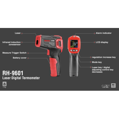 ლაზერული თერმომეტრი Ronix RH-9601, 550°C