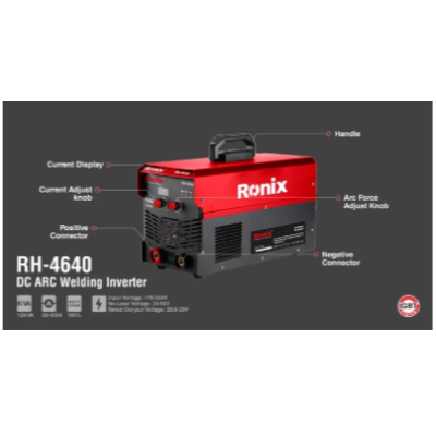 შედუღების აპარატი Ronix RH-4640, 400A, 12 KVA შედუღების აპარატი Ronix RH-4640, 400A, 12 KVA