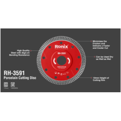 ფაიფურის საჭრელი დისკი Ronix RH-3591, 115მმ