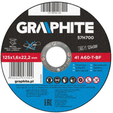 მეტალის საჭრელი დისკი GRAPHITE 57H700 (125X1.6X22)