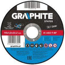 მეტალის საჭრელი დისკი GRAPHITE 57H705 (115X1.0X22)