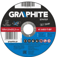 მეტალის საჭრელი დისკი GRAPHITE 57H707 (125X1.0X22)
