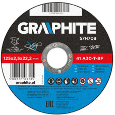 მეტალის საჭრელი დისკი GRAPHITE 57H708 (125X2.5X22)