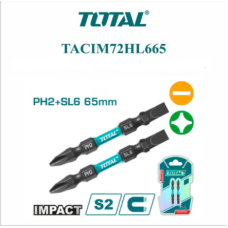 ხრახნიანი ბიტის ნაკრები 2 ცალი TOTAL TACIM72HL665 