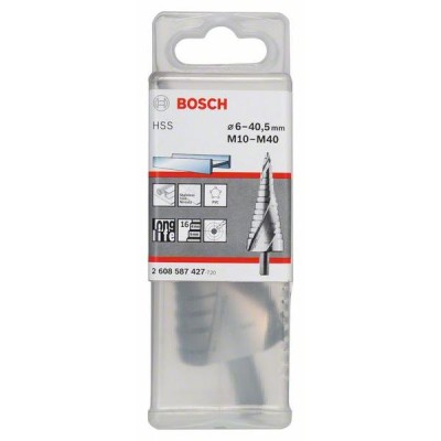 BOSCH- საფეხურიანი საბურღი ბიტები HSS 12 steps 6-37 mm (PG7-PG29) BOSCH- საფეხურიანი საბურღი ბიტები HSS 12 steps 6-37 mm (PG7-PG29)